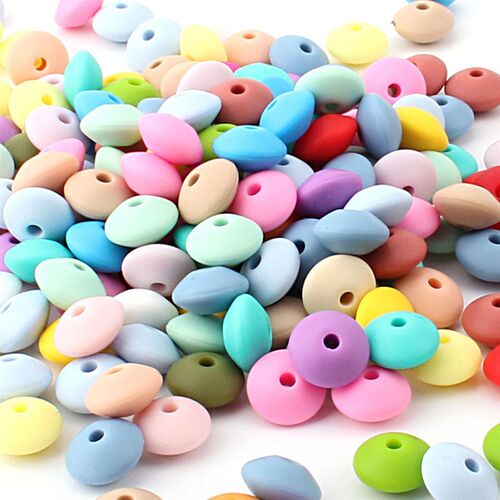 30pcs Silicone Lentil Beads BPA Free Food Grade Rodent DIY C