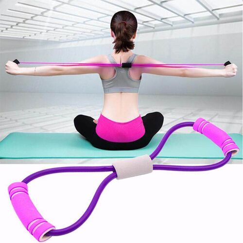 Gym 8 Word Elastic and Chest Developer Ruer Expander Rop