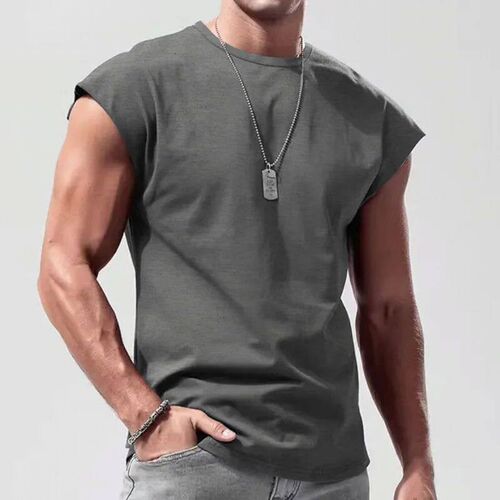 Summer Mens Gym Vest Quick Dry Loose Fitness Exercise Wide