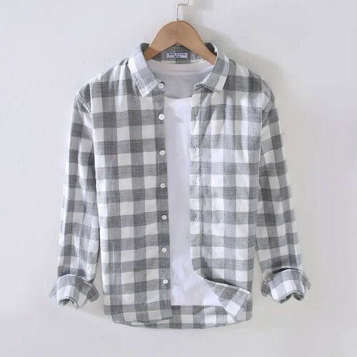 Men Clothing 2023 Autumn New Japanese Style Fresh Plaid Long