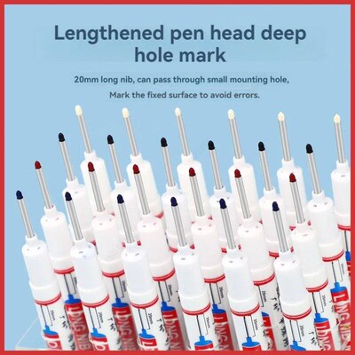 8Pcs Perforating 20mm Deep Hole Long Head Nib Markers For Me