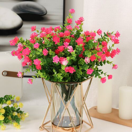Artificial Flowers 33cm Eucalyptus Pentaphyllum Bouquet Wedd
