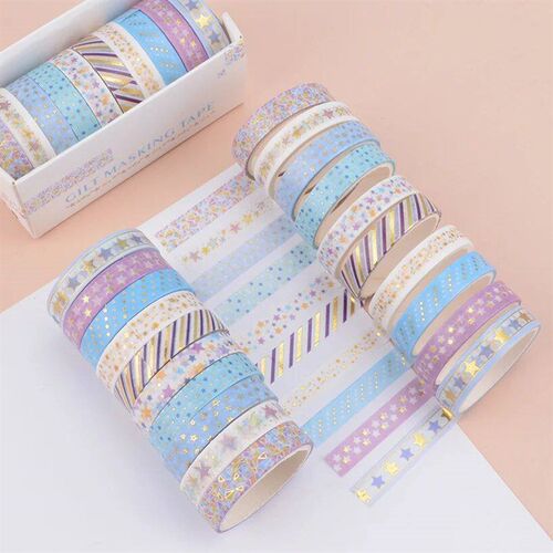 10Rolls Stars Washi Tape Decorative Adhesive Tape School Jou