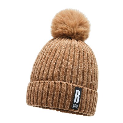 Chenille Wool Cap Childrens 2025 Plus Velvet Warm Knit Cap