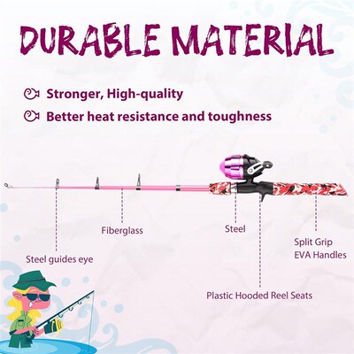 kids fishing rods  Portable Telescopic Lure Pole Combo Kit