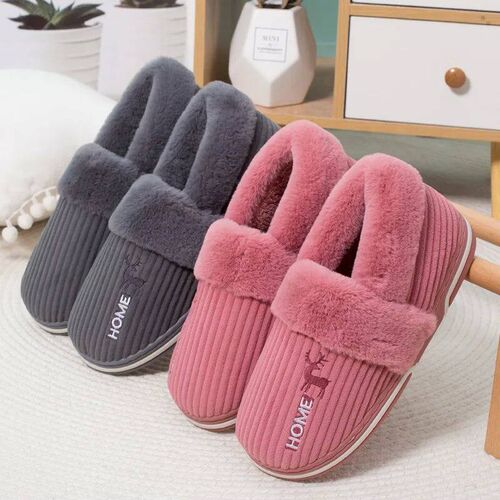 Women Men Couples Home Slippers New Fashion Warm Winter Furr