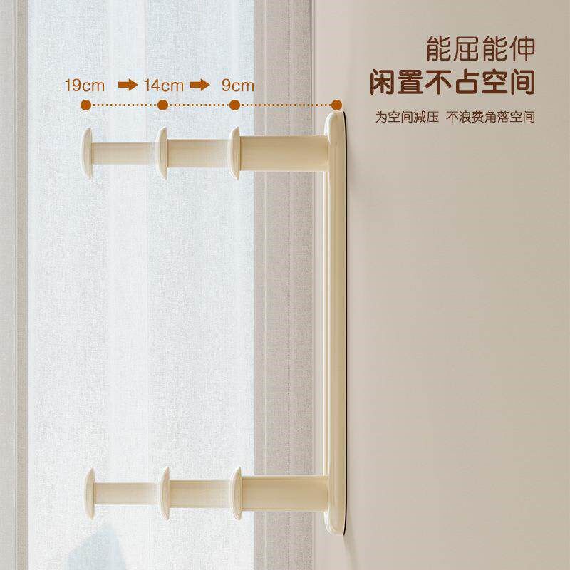 Scalable Hanger Storage Rack No-Drill Wonder Balcony Organiz - 实物图