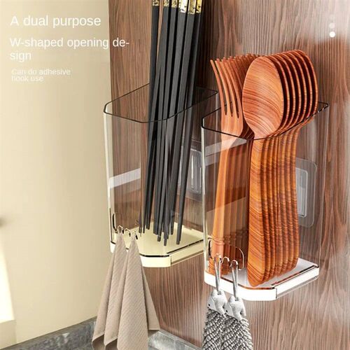 Kitchen Wall-mounted Chopstick Storage Box Household Punch-f