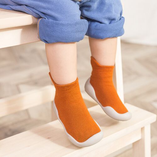 Newborn Baby Boy Shoes Embroidery Pattern Nonslip Floor Sock