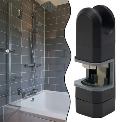 Adjustable Bracket Chrome Installed On The Shower Slide Bar