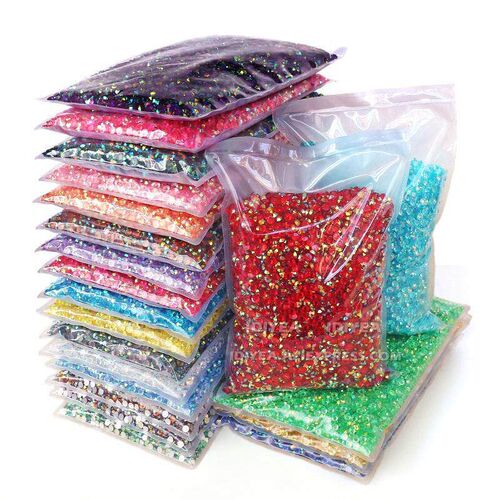 Big Package 2-6mm Resin Non Hot Fix Rhinestones Bulk Wholesa