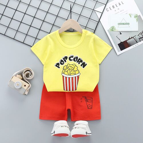 2pcs Baby Boys Girls Summer Clothing Set Infant Clothes Suit