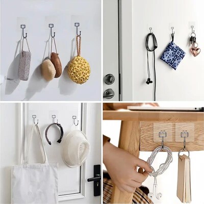 Big Size Hooks Heavy Duty 22 lbs Waterproof Adhesive Wall Ho