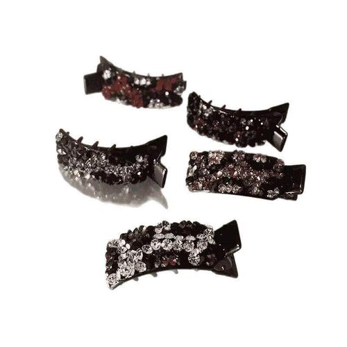 Korean-style colorful rhinestone side clip with a high-end,