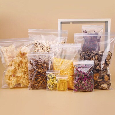 100pcs Zip Lock Plastic Bags Reclosable Clear Storage Bag