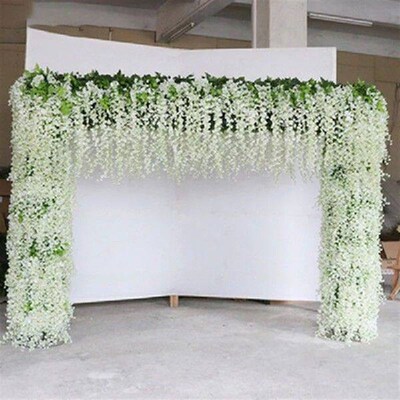 12Pcs/Wisteria Rose Wreath Arch Wedding DIY Home Garden