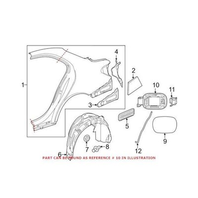 Fuel Tank Cap Cover Assembly for C Class W205 2013-2016