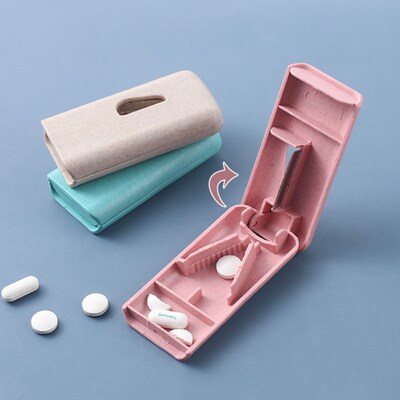 1pc Mini Useful Portable Medicine Pill Holder Tablet Cutter