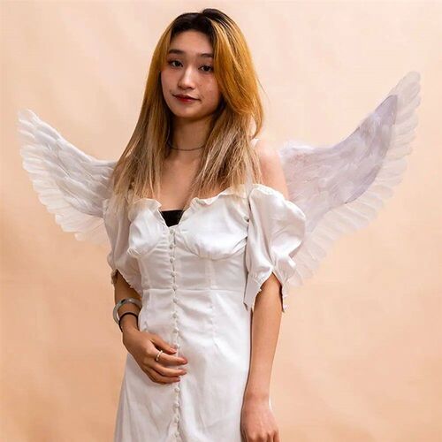 Women Angel Feather Wings Halloween Christmas Decoration