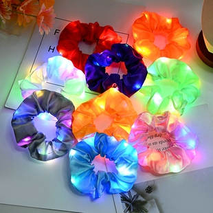 Hair Scrunchies Led Flash Hair Rope Light Modes Scrunchies S