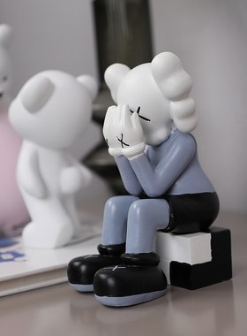 样板房儿童房床头柜摆件装饰品卧室摆设花艺暴力熊工艺品软装道具