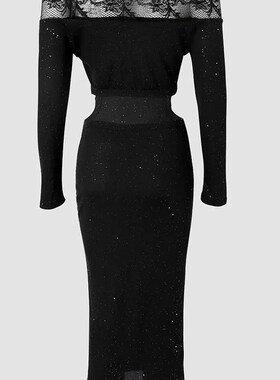 Sexy Party Night Out Dresses For Women  Autumn Plain Black