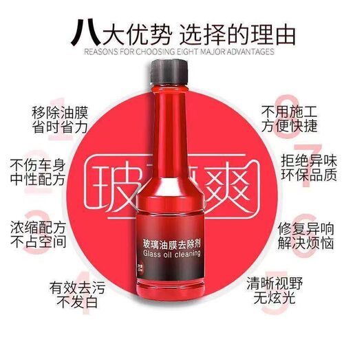 Concentrated Glass Cleaner for Cars - Powerful Oil Film Remo