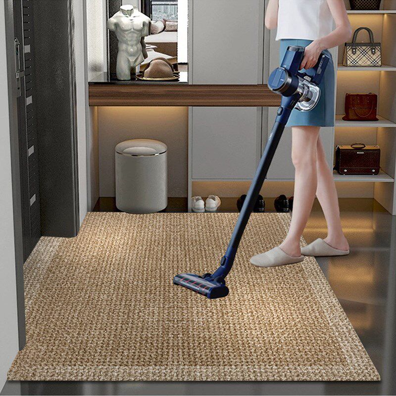 门口入户进门地垫家用玄关门垫客厅地毯纯色仿剑麻垫子防滑脚踏垫,居家布艺,入户地垫,淘宝优惠券,粉丝福利购,淘宝优惠卷