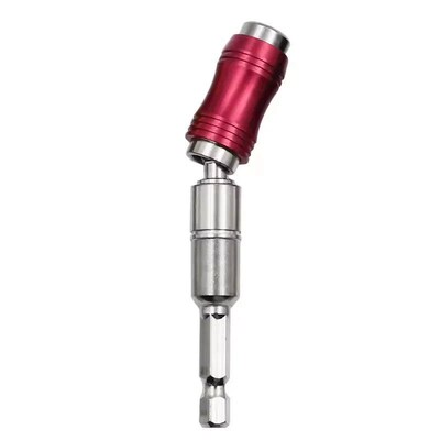 1PC Red 1/4  Pivoting Magnetic Screw Drill Bit Tip Holder Sc