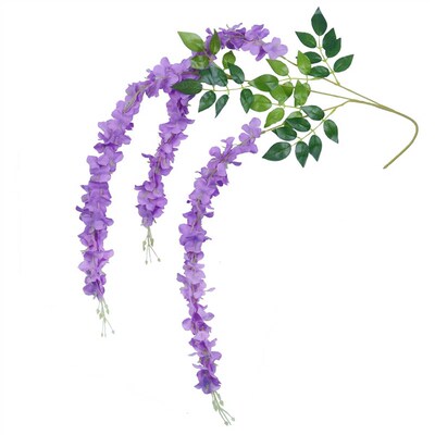 1Pc 110cm Wisteria Artificial Flower Silk Vine Hanging Garla
