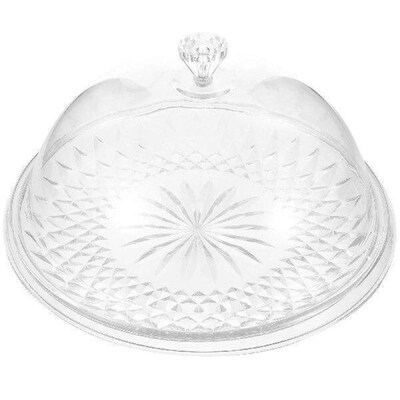 Cake Stand with Dome Lid Snack Serving Tray Covered Fruit