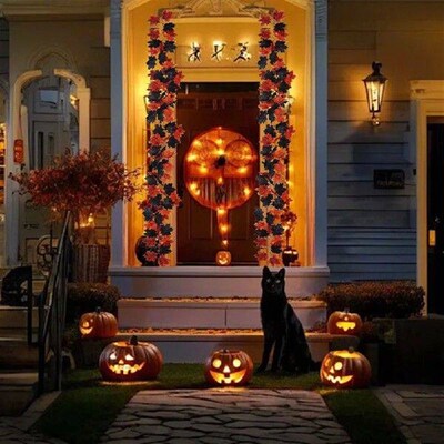 5.7FT Artificial Maple Leaf Garland Hanging Vines Maple