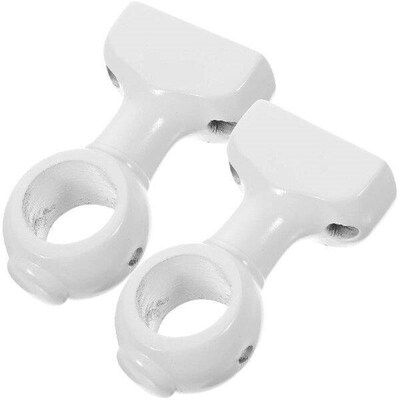 2 Pcs Curtain Rod Bracket Fixture Replacement Holder Wood