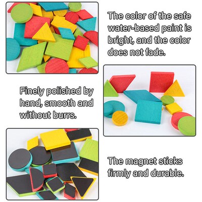 Wooden Magnetic Tangram Puzzles Toys Geometric Shapes Matchi