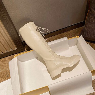 But knee stetch thin martin boots womens latest thick-soled