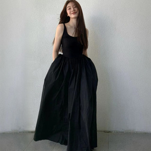 HOUZHOU Vintage Slip Long Dress for Women Evening Formal