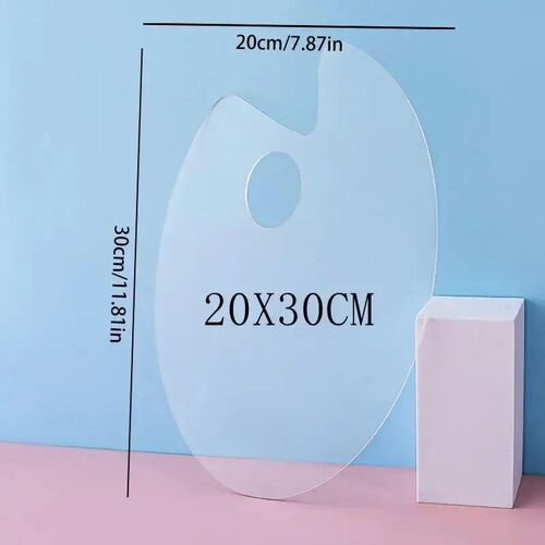 1Pcs Transparent Palette Acrylic Palette Fine Arts Oil Paint