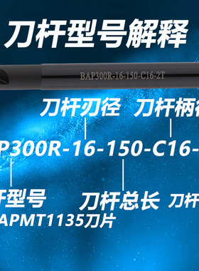 BP0R铣刀杆 加硬20 21  2 23R0.8加工中心黑色直角铣刀