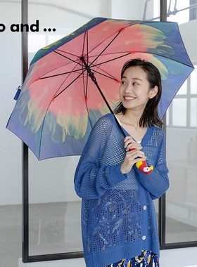 niko nd ...伞20新款创意羽毛印花通勤长柄家用便携雨伞331