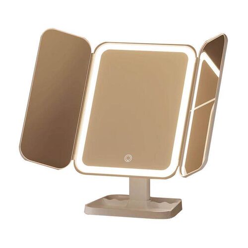 LED Lighted Vanity Mirror with Stand - Desktop Mirror for St