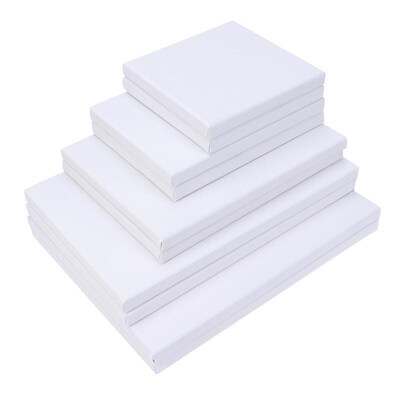 10PCS Wood Painting Frame Cotton White Stretched Canvas Fram