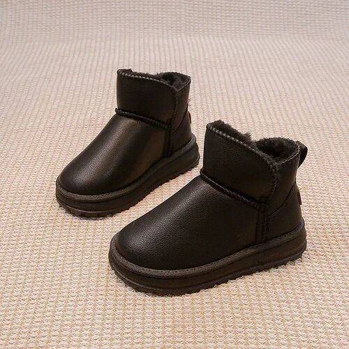 Boys Girls Winter Boots Kids Snow Boots Ankle Slip-on Fashio