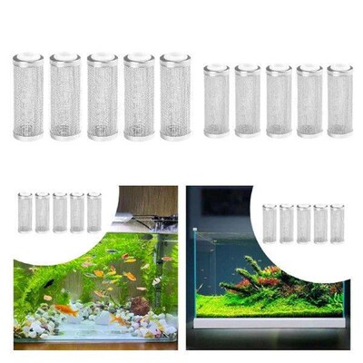 5Pcs Aquarium Filter Mesh Protect Small Fish Stainless