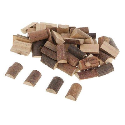 50 Packs Rustic Wood Half Cut Log Slices Bark Discs for DIY