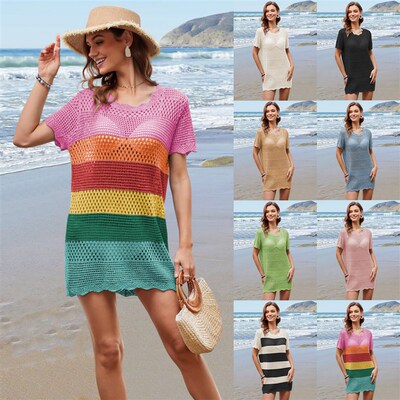 2025 Hot Sale Womens Crochet Hollow Blouse Bikini Swimwear
