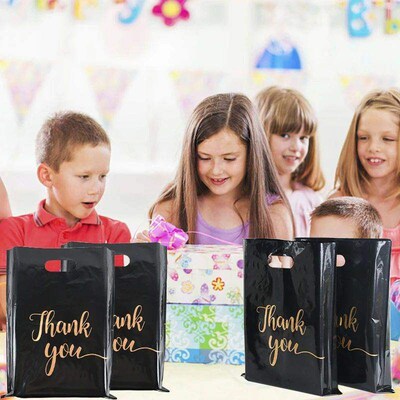 Thank You Packaging Bags for Small Business 38cm Plastic Gif