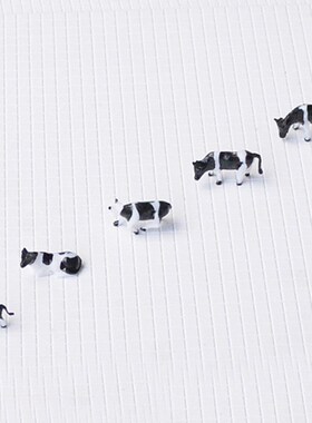 10pcs 1:87 Scale Soft Rubber DIY Colorful Cow Model Train La