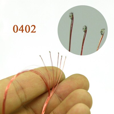 0.1mm Wired Chip Led SMD 0201/0402 3V Led Lamp Models Train