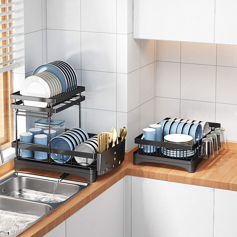 Kitchen Drainage Dish Rack Multi-function Storage Bowls, Cho