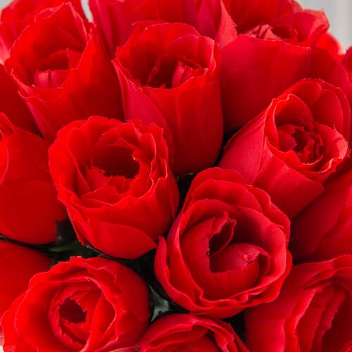 10PCS Red Silk Roses Bouquet Vase for Home Decor Garden Wedd